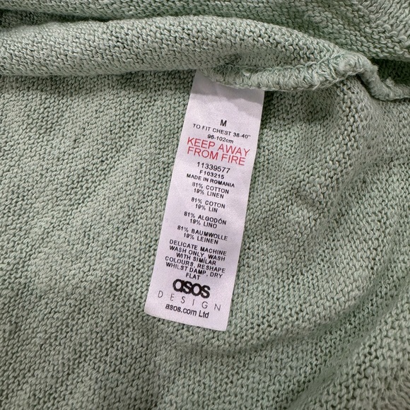 ASOS - Men’s Mint Green Knitted T-shirt (size medium) - Picture 5 of 7